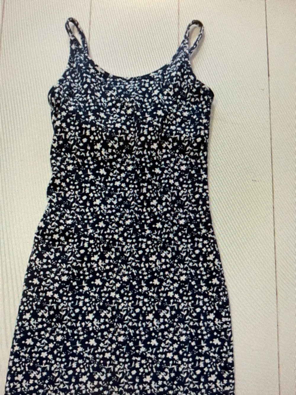 Old Navy Navy Floral Spaghetti-Strap Mini Dress